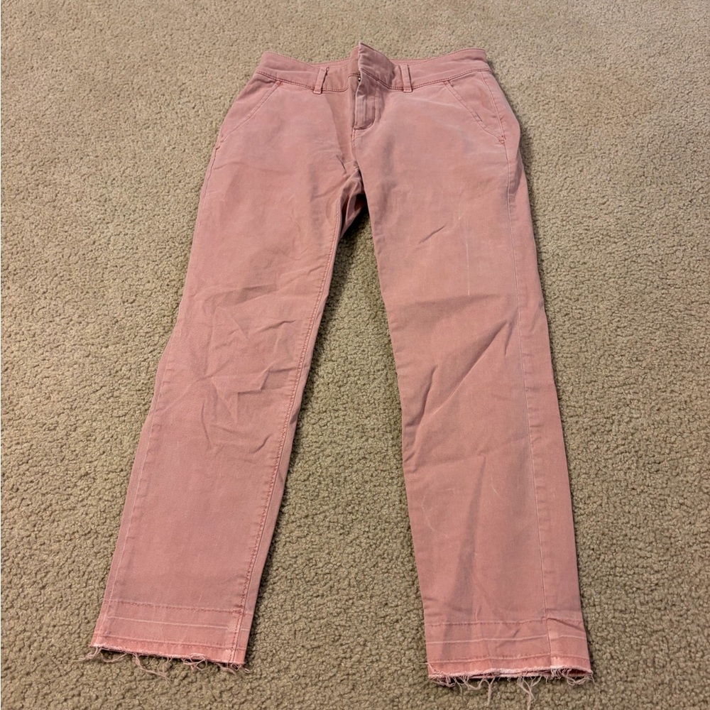 LOFT Pink Ankle Cropped Pants